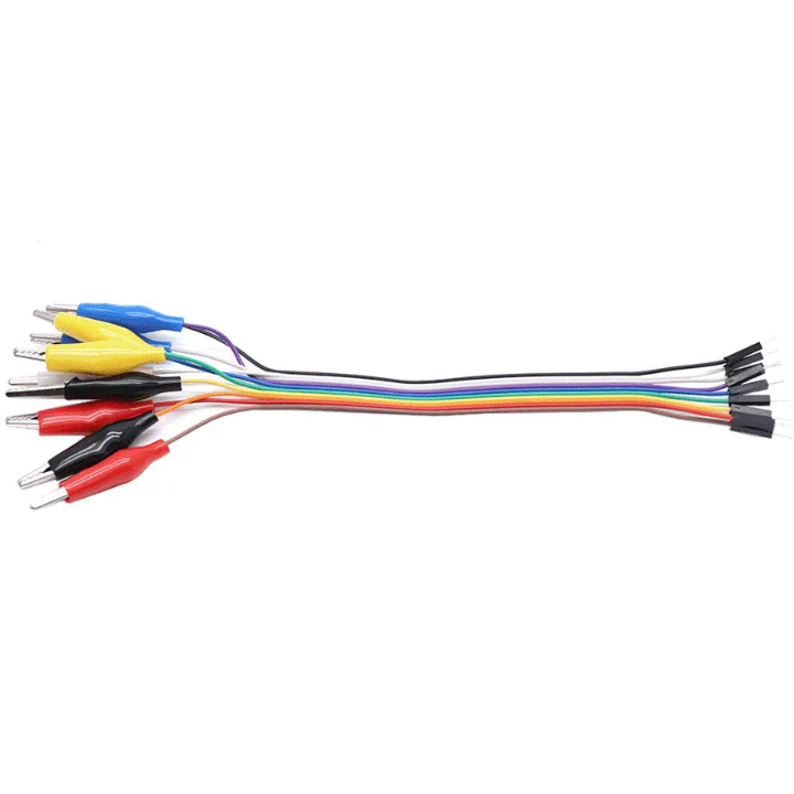 10-Pin Alligator Clip to Male Jumper Wire for Test Lead (20 cm) - Image 2