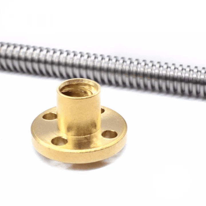 1000mm Trapezoidal 4 Start Lead Screw 8mm Thread 2mm Pitch Lead Screw with Copper Nut - Image 3
