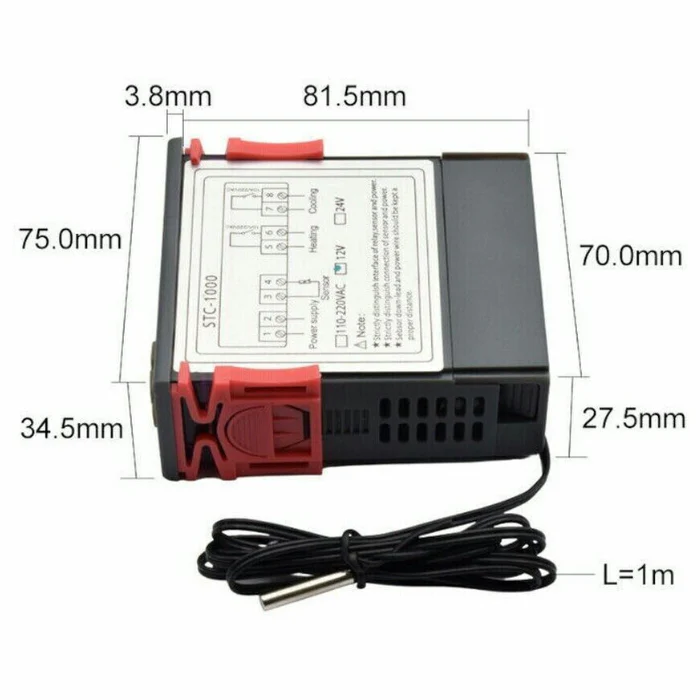 10A 220V Mini Digital Air Humidity Controller - Image 5