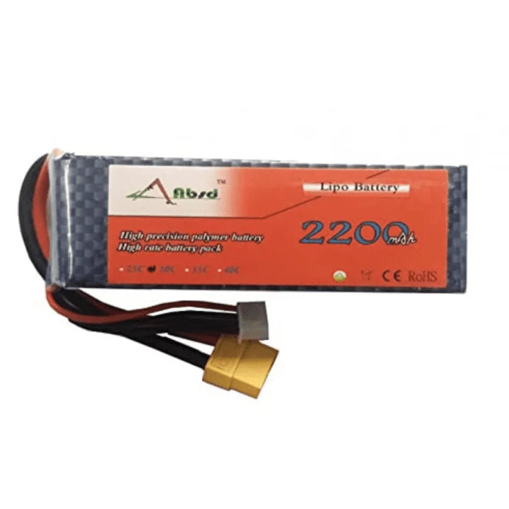 11.1V 25C 2200 mAh ABSD Lipo Battery With B3AC Lipo Battery Charger And QP38 1-8S Li-Po Battery Voltage Tester - Image 2