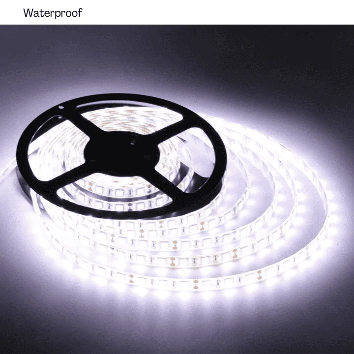 12V Cold White 5050 SMD LED Strip Flexible 5M/Roll Waterproof (5 Meter) - Image 7