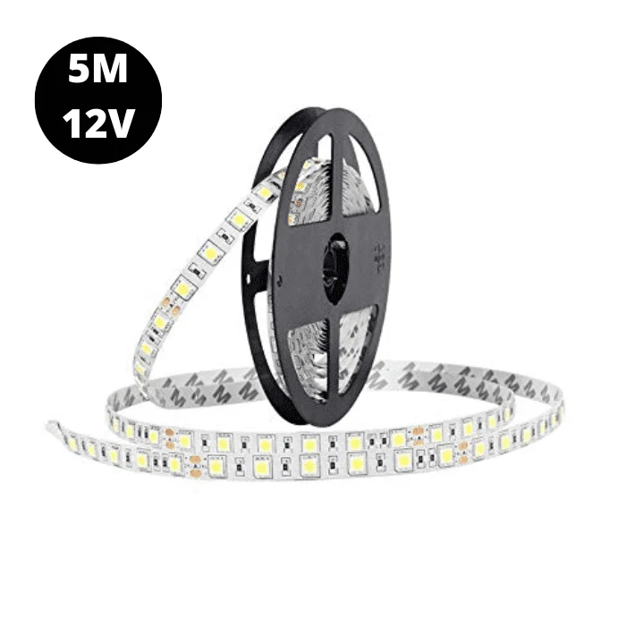 12V Warm White 5050 SMD LED Strip Flexible 5M/Roll Waterproof (5 Meter) - Image 3