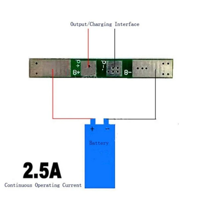 1S 18650 Li-ion Battery BMS Charger Protection Board 3.7V - Image 4
