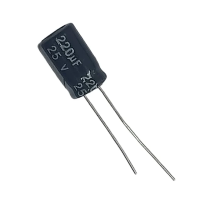 220µF 25V Electrolytic Capacitor (Pack of 5) - Image 2