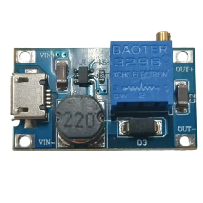 2A Step-up MT3608 2V-24V DC-DC Boost Converter Module with Micro USB Port - Image 4