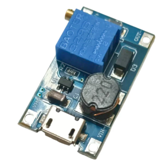 2A Step-up MT3608 2V-24V DC-DC Boost Converter Module with Micro USB Port - Image 6
