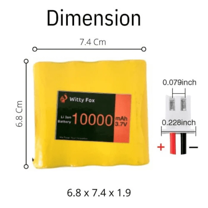 Witty Fox 3.7V 10000mAh Li-Ion Battery - Image 2