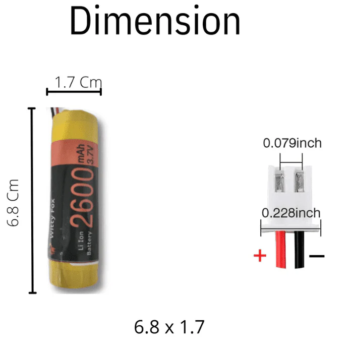 Witty Fox 3.7V 2600mAh Li-Ion Battery - Image 3