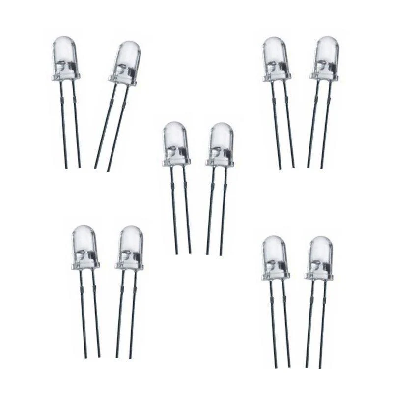 3mm White Blue LED (Pack of 10)
