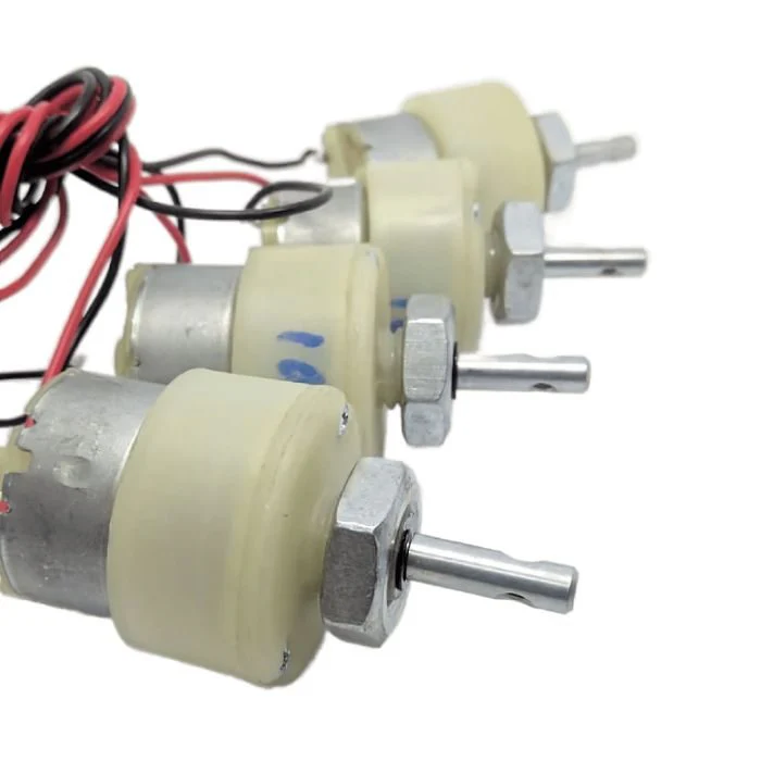 4 pieces 10 X 2 Cm Gear Motor Robot Wheel & 4 pieces 200 RPM Gear Motor - Image 2
