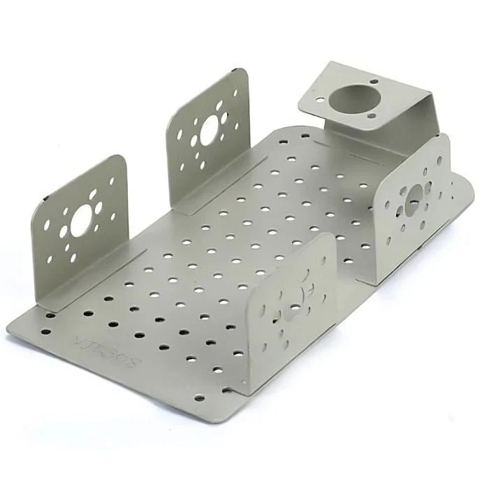 4 Wheel Drive Gray Chassis with Castor Wheel Slot - Image 2