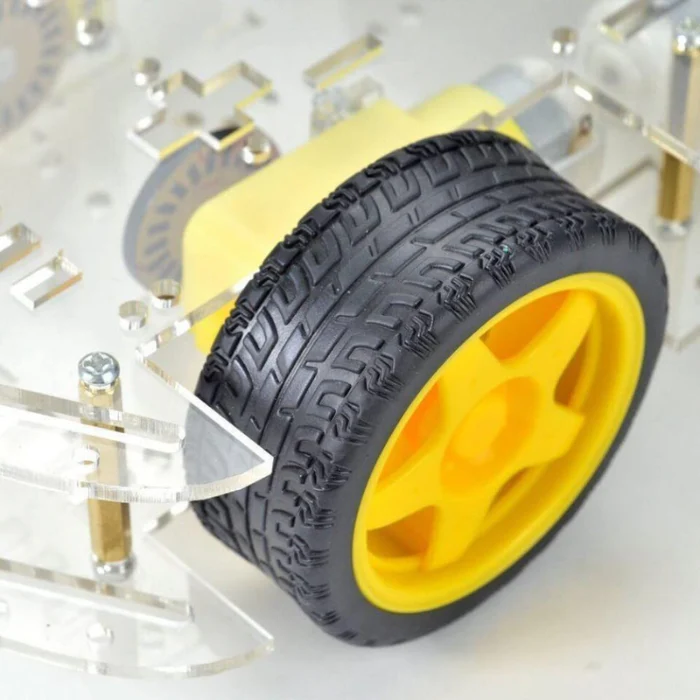 4WD Double Layer DIY Smart Car Plastic Chassis Kit (Longer Version) - Image 3