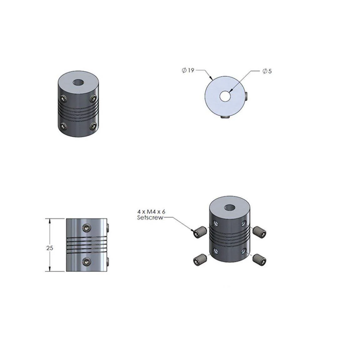 5mm to 5mm Flexible Couplings - Image 2