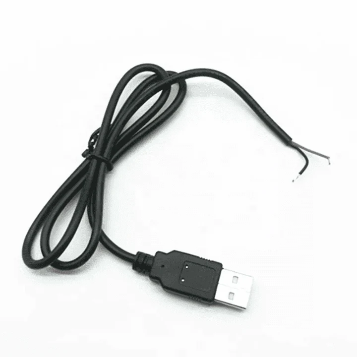 One-Sided Micro USB To USB Power Cable 2.0 2-Pin Wire (1 Meter) - Image 3