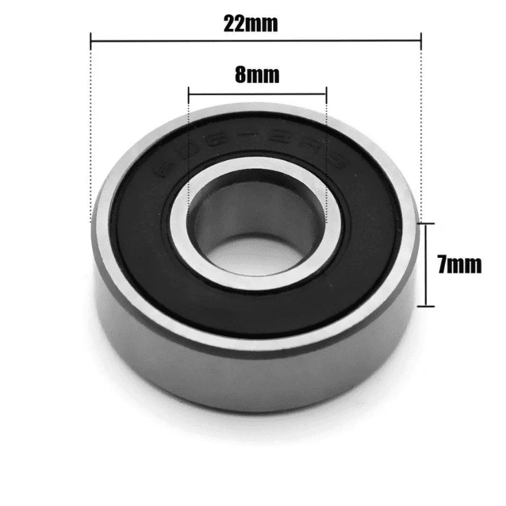 608-2RS Rubber Sealed Ball Bearing Miniature Bearing (8x22x7mm) - Image 3