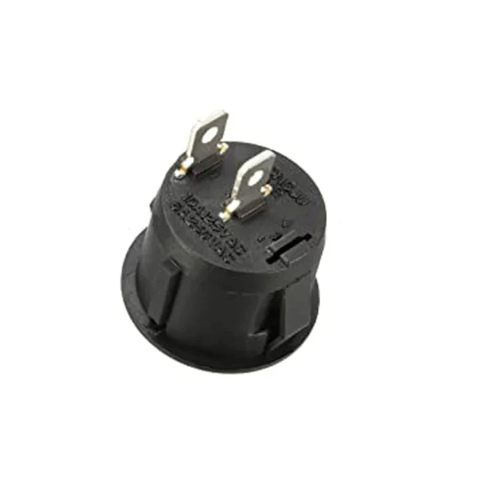6A 250V AC SPST ON-OFF Round Rocker Switch Black - Image 2