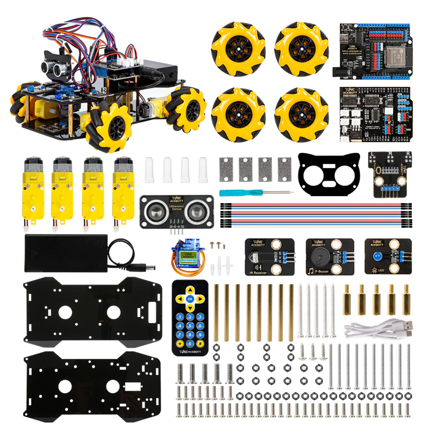 ACEBOTT QD001 ESP32 4WD Smart Robot Car Kit for Arduino - Image 4