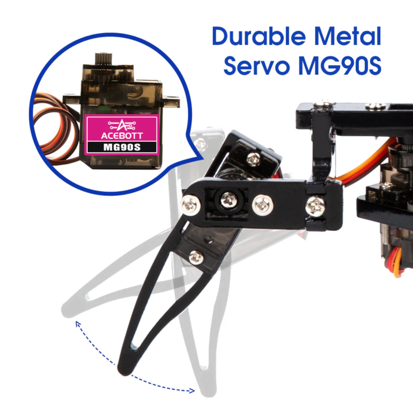 ACEBOTT QD020 ESP8266 Quadruped Bionic Spider Robot kit with Arduino IDE/ACECode(Scratch) - Image 5