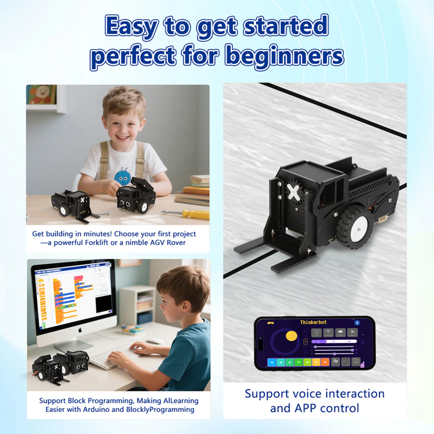 ACEBOTT QE032 TruckBott Smart Car Kit with ESP32 Controller Supports Arduino, ACECode & Python | STEM Classroom & Home Education – Year 5 Level 2 - Image 5
