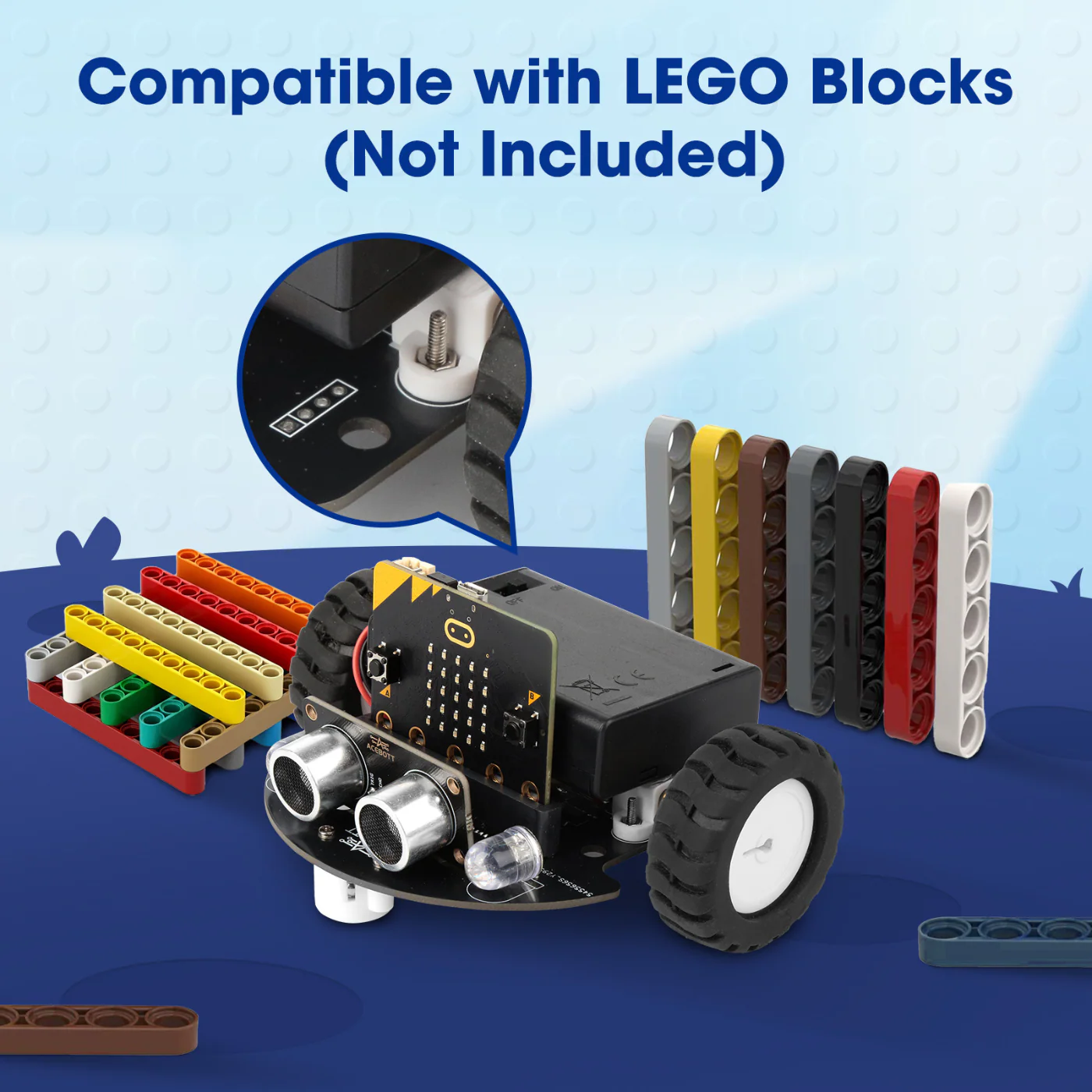 ACEBOTT TinkerBott Smart Car Starter Kit Compatible without BBC micro:bit V2 - Image 4