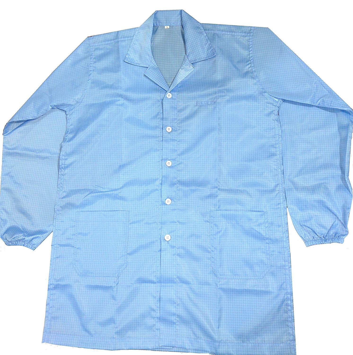 Anti-Static [ESD] Safe Unisex Lab Coat (Blue) - Image 2