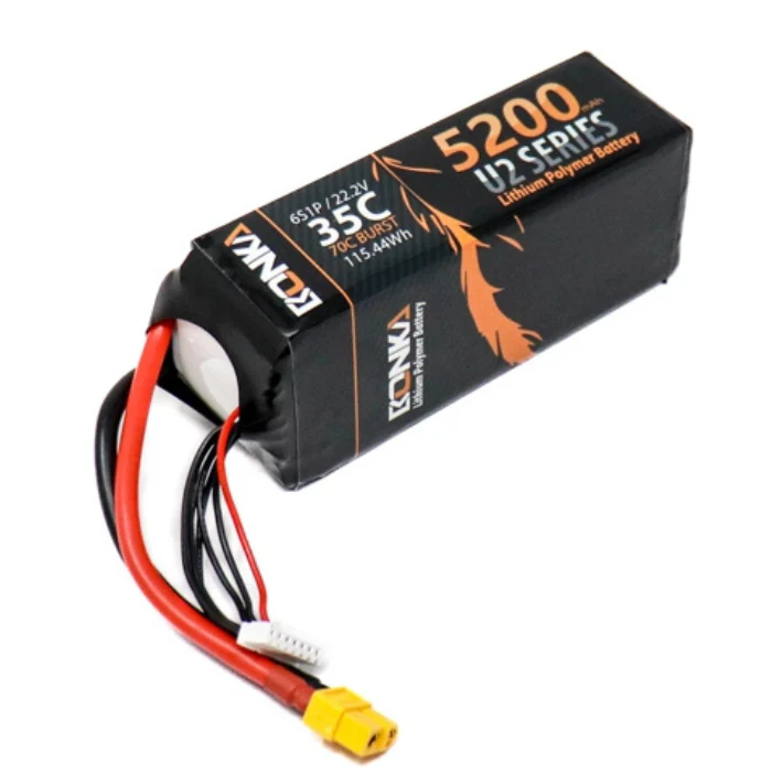 22.2v 5200mAh 35C 6S1P Bonka Lipo Battery - Image 3