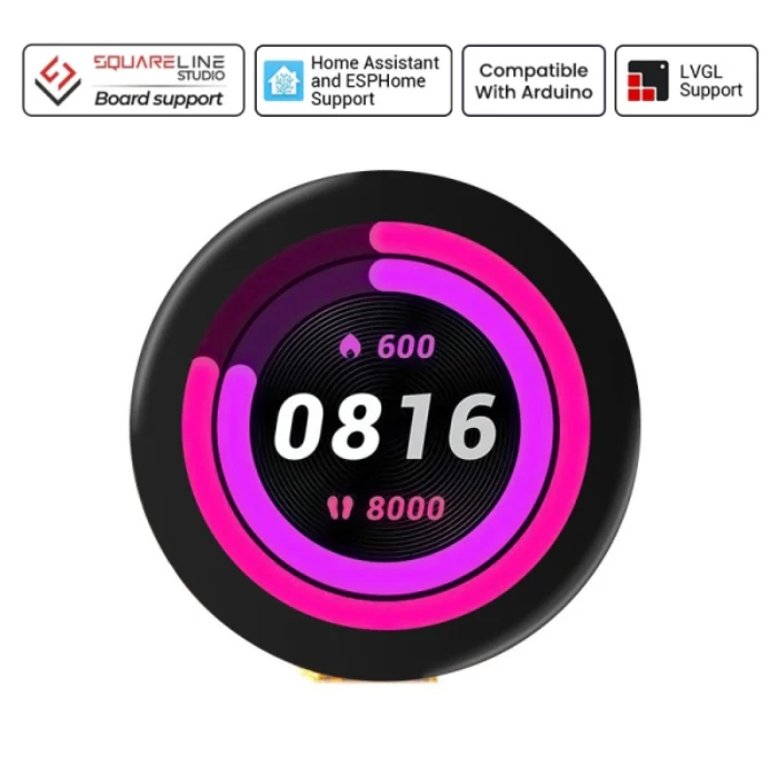 CrowPanel ESP32-C3 1.28 inch Round IPS Display Capacitive Touch SPI Screen - Image 3