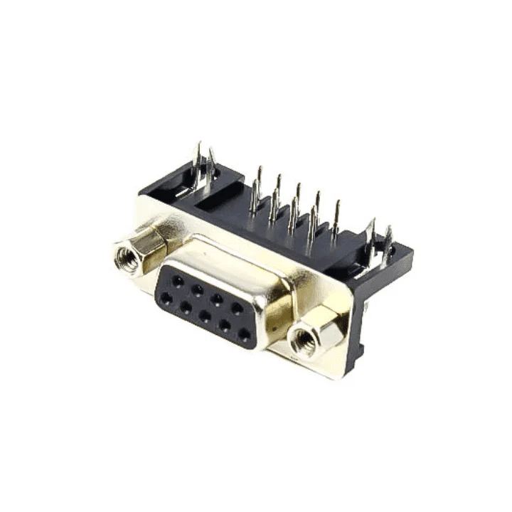 DB9 Female Right Angle Connector PCB Mount - Image 3