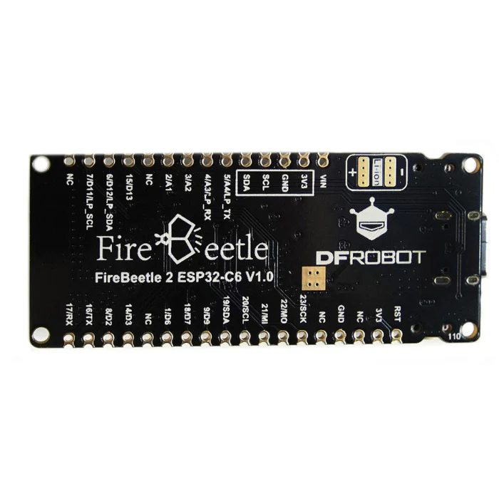 DFRobot FireBeetle 2 ESP32 C6 IoT Development Board - Supports Wi-Fi 6, Bluetooth 5, Solar-Powered - Image 3