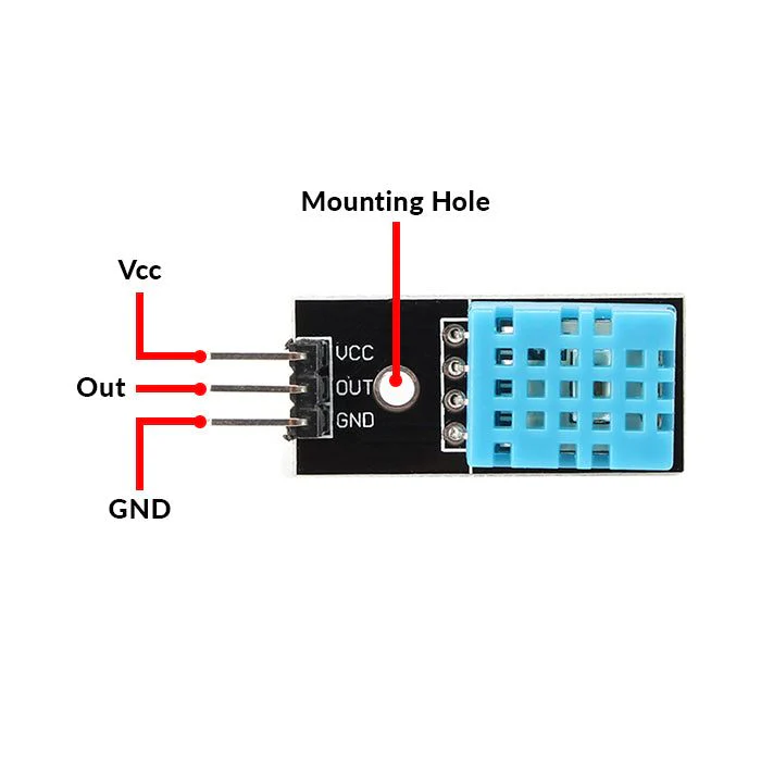 DHT11 Humidity and Temperature Sensor Module (Pack of 25) - Image 5