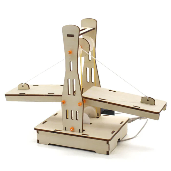 DIY Wooden Lift Bridge Miniature STEM Kit Toys for Kids - Image 2