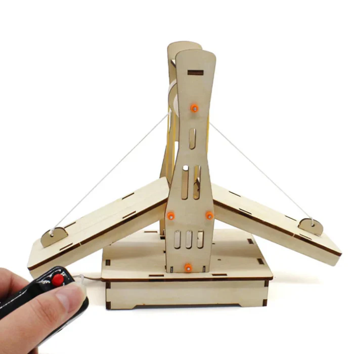 DIY Wooden Lift Bridge Miniature STEM Kit Toys for Kids - Image 3