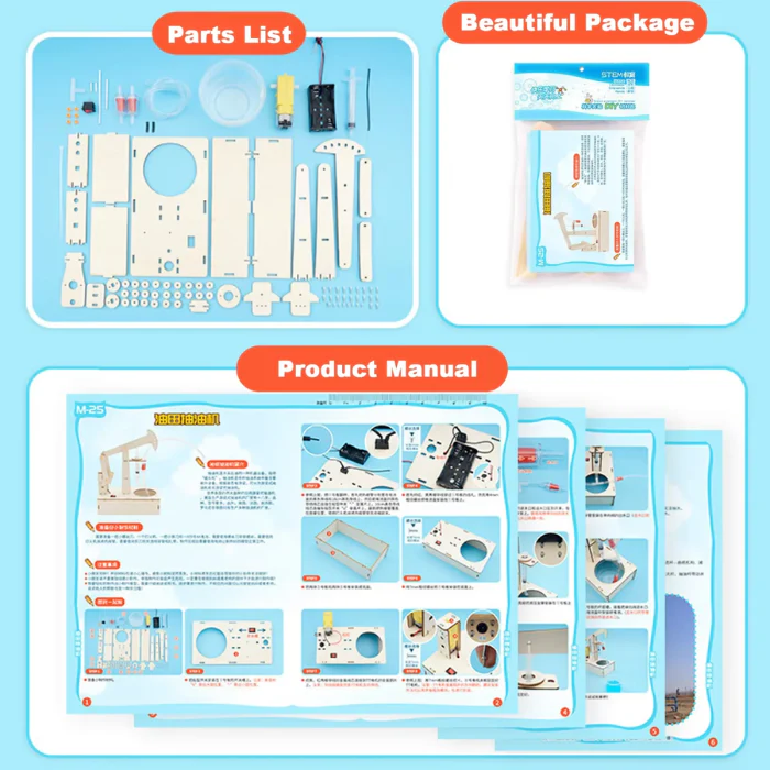 DIY Wooden Oil Pump Educational Stem Kit Toy - Image 4