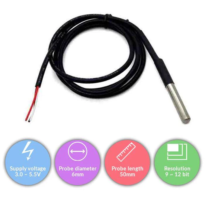 DS18B20 Waterproof Digital Temperature Sensor Probe - Image 4