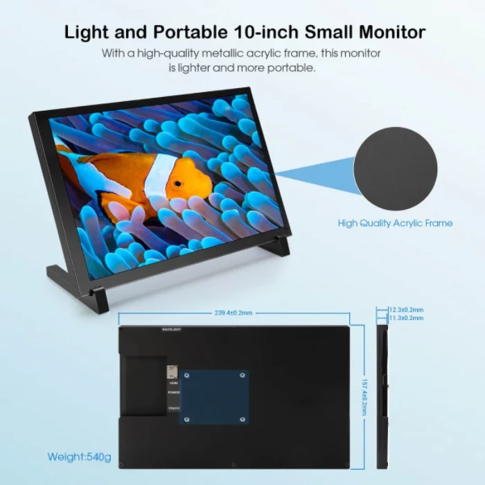Elecrow 10.1 inch Touch Screen Display 1280x800 for Raspberry Pi and Jetson Nano PC - Image 5