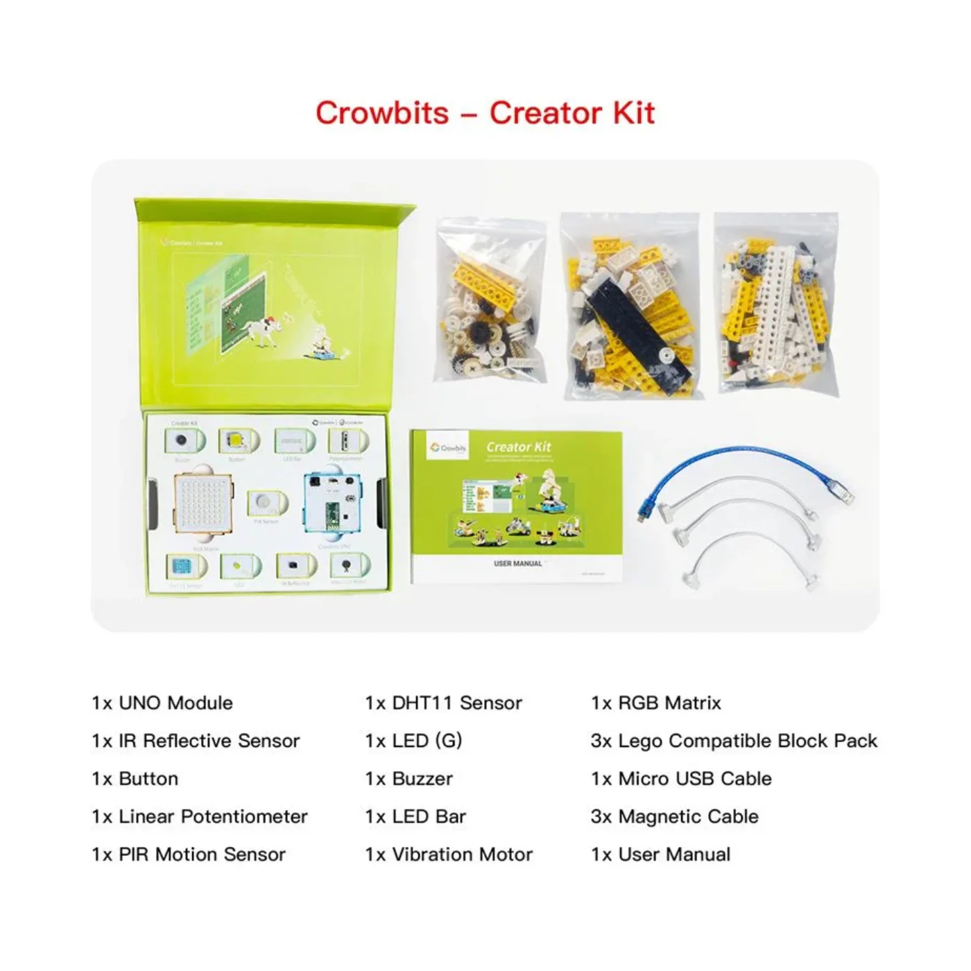 Elecrow - Crowbits-Creator Kit Based on Arduino, 12-in-1 STEM Toy for Kids - Image 5