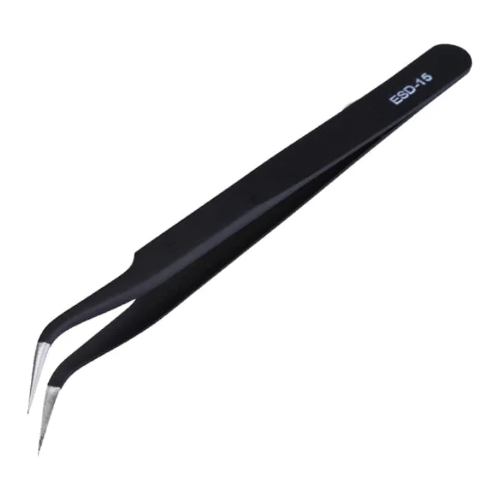 ESD-15 Black Tweezer Cross Tip Anti-Static - Image 6