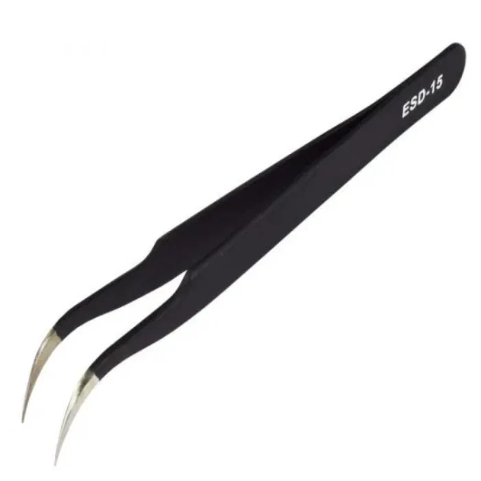 ESD-15 Black Tweezer Cross Tip Anti-Static - Image 7