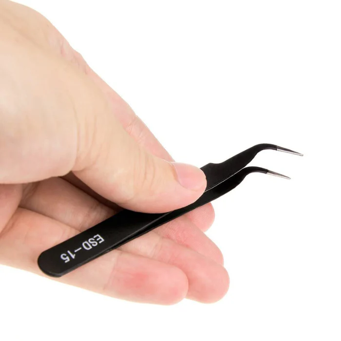 ESD-15 Black Tweezer Cross Tip Anti-Static - Image 8