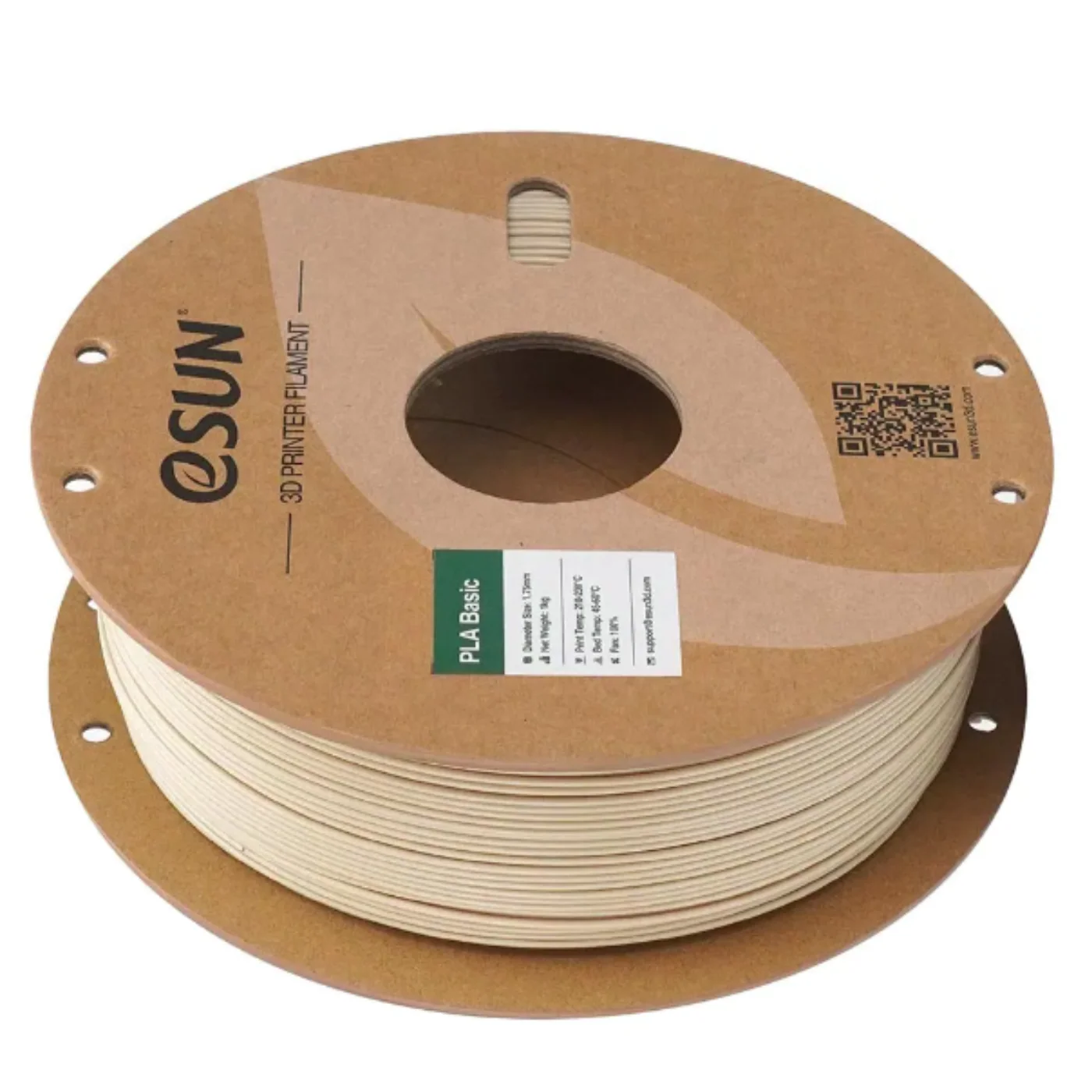 eSun 1.75mm PLA-Basic 3D Printing Filament 1kg Paper Roll Bone White - Image 3