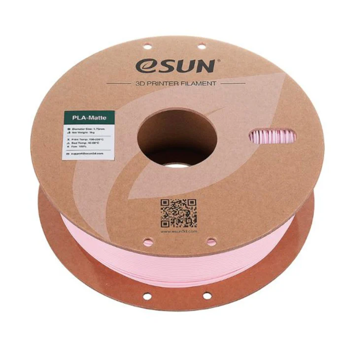 eSun 1.75mm PLA-Matte Filament 1kg Peach Pink Color - Image 2