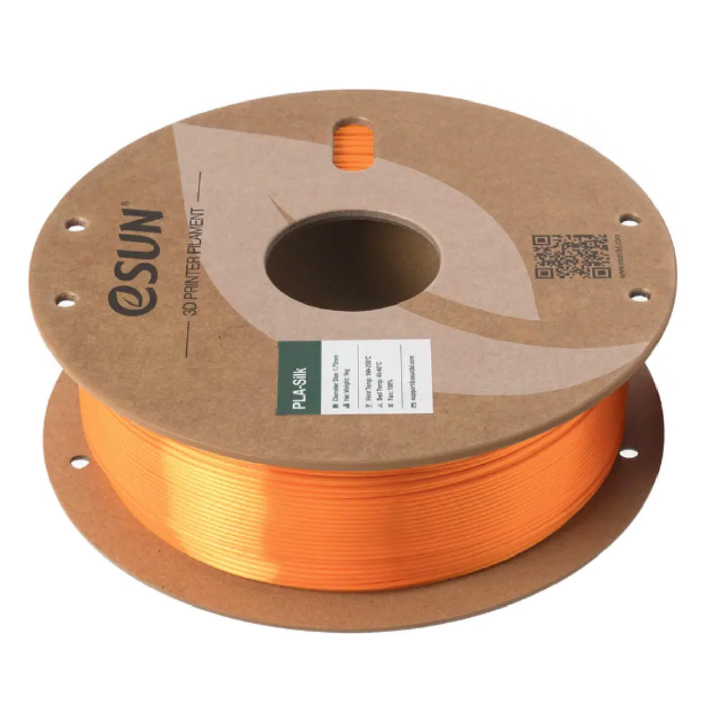 eSun 1.75mm PLA-Silk Filament 1kg Paper Roll Orange - Image 3