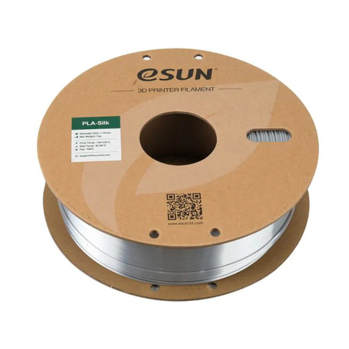 eSun 1.75mm PLA-Silk Filament 1kg/roll Silver Color - Image 2