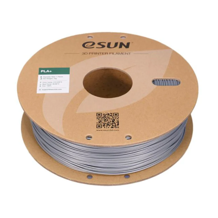 eSun PLA+ 1.75mm 3D Printing Filament 1kg Silver Color - Image 2