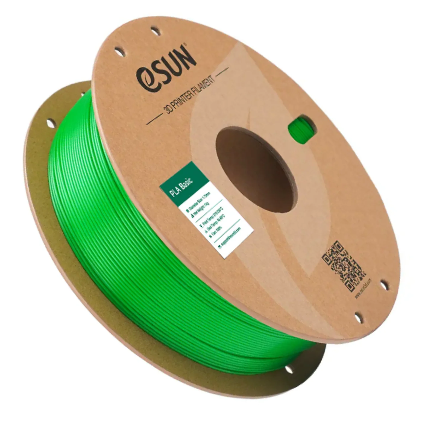 eSun PLA-Basic 1.75mm 1kg Roll 3D Printing Filament Green Color - Image 2