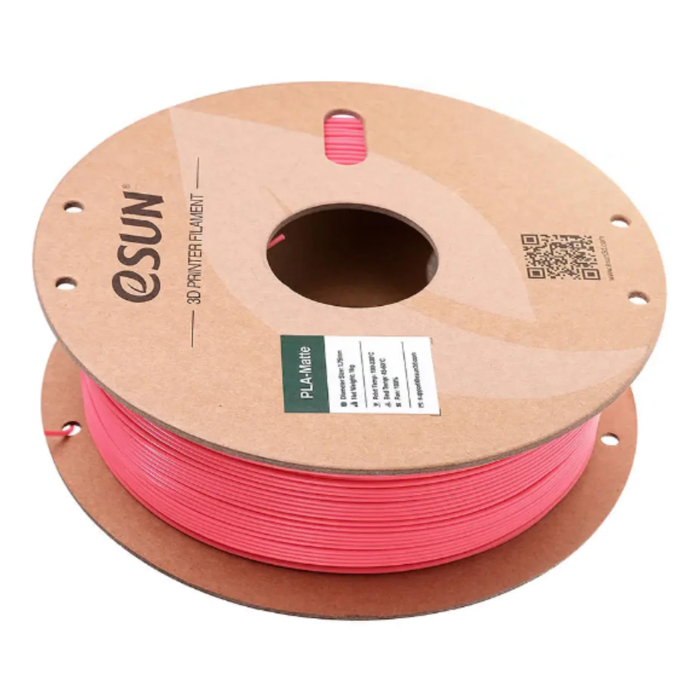 eSun PLA-Matte Filament 1.75mm 1kg Roll Strawberry Red - Image 3