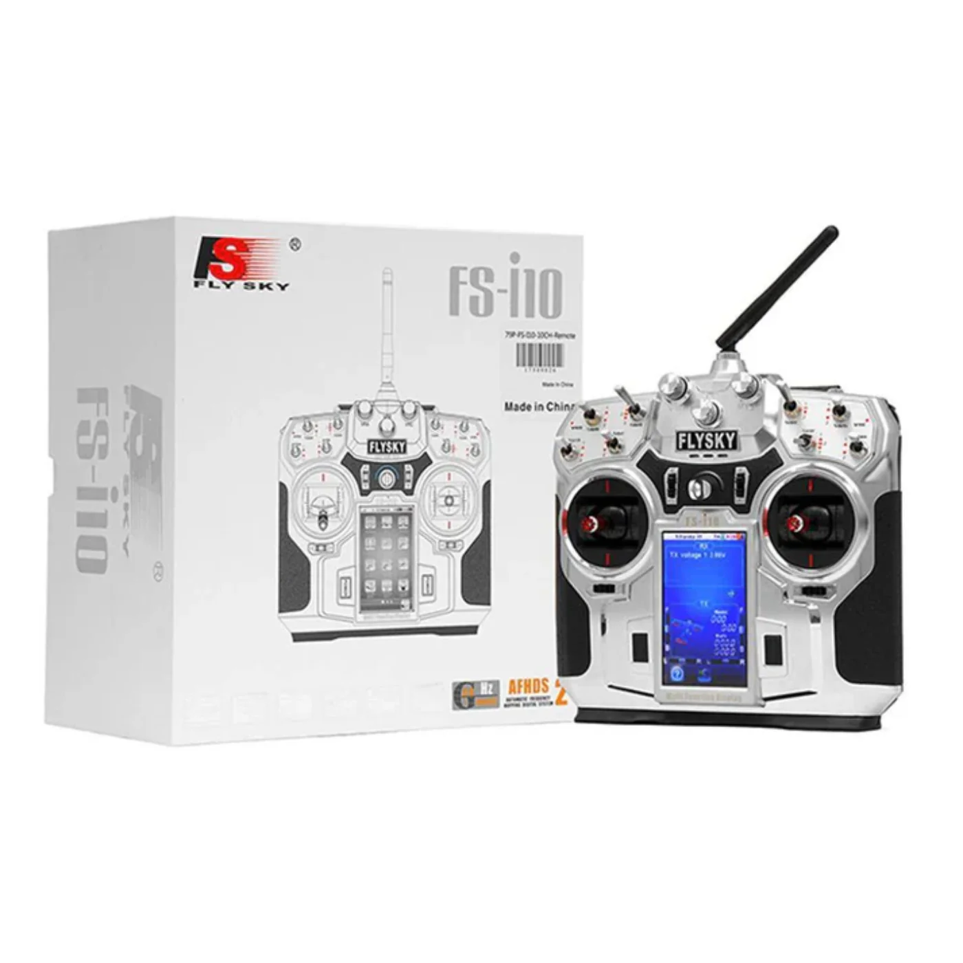 Flysky FS-i10 10CH 2.4GHz AFHDS 2 LCD Transmitter with Receiver - Image 2