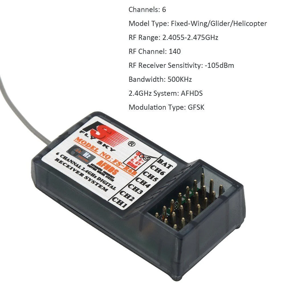 FlySky FS-R6B 2.4GHz 6Ch Receiver - Image 3
