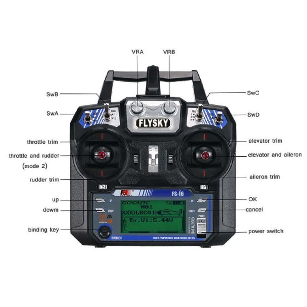 FlySky FS-i6 2.4GHz 6 Channel RC Transmitter With FS-iA6B receiver - Image 4