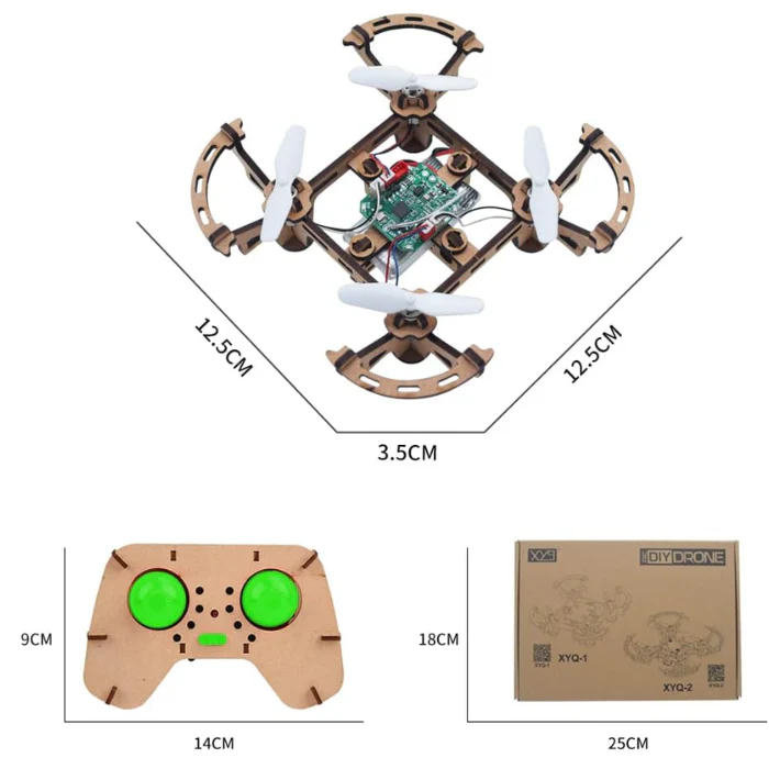 GKFESCC RC DIY Wooden Drone Kit for Kids for Ages 5-10+ - Image 3